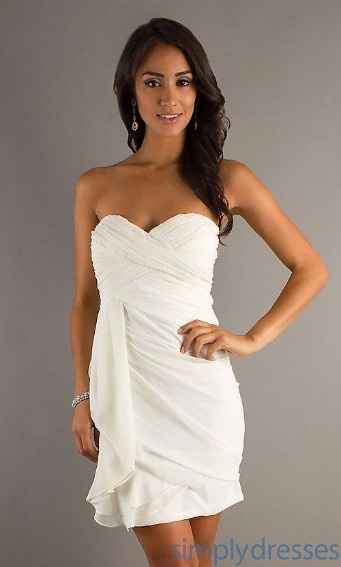 Vestido de novia corto para playa