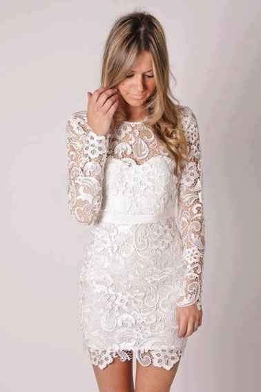 Vestido de novia corto para playa