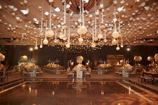 Decoración glamurosa para boda