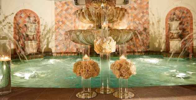 Decoración glamurosa para boda