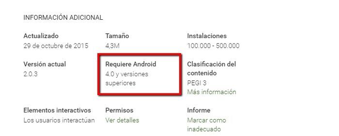 Versión Android
