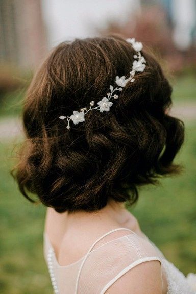 Corona de flores novia