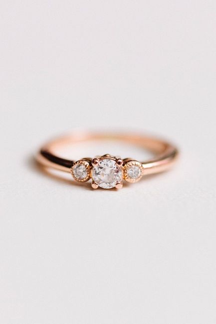Anillo de oro rosa