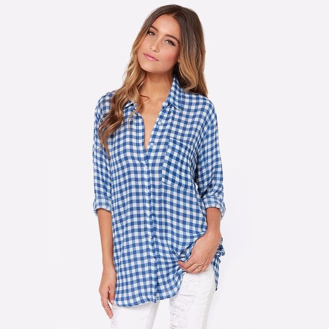 Jeans con camisa de hombre