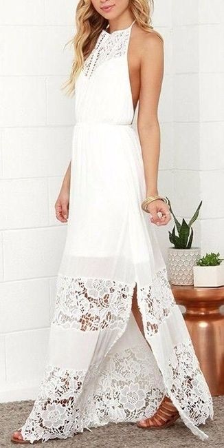 Vestido de novia en la playa