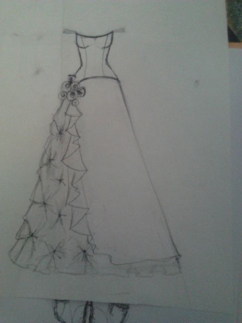 boceto de vestido