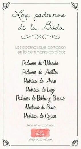 Alguien puede decirme cuales son los padrinos en una boda - 1