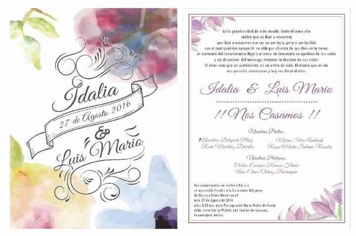 Por lo que tanto sufrí ya esta listan. mis invitaciones - 1