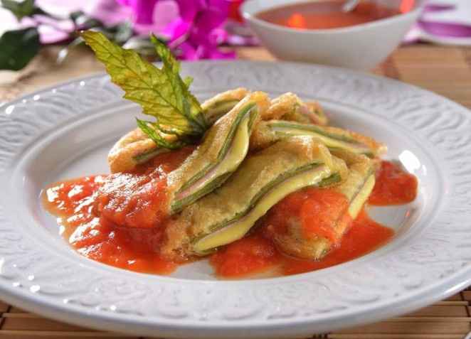capeado con guiso relleno de queso