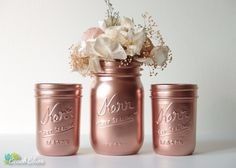 Centros de mesa rosa gold