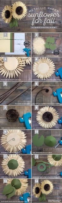 PAso a paso de como hacer girasoles