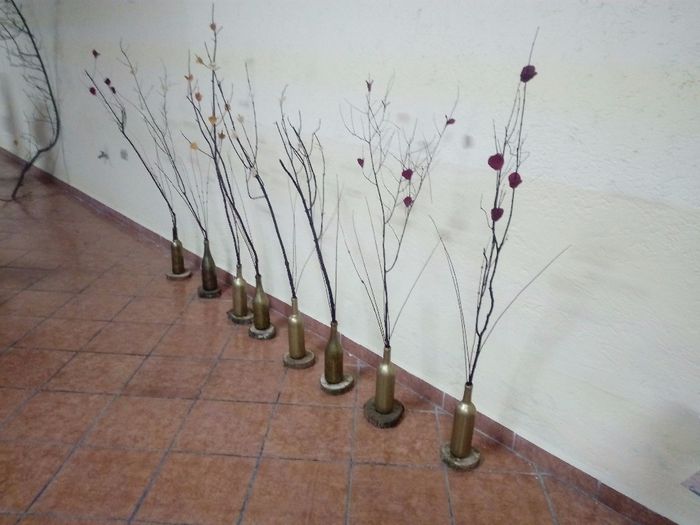 centros de mesa enfilados