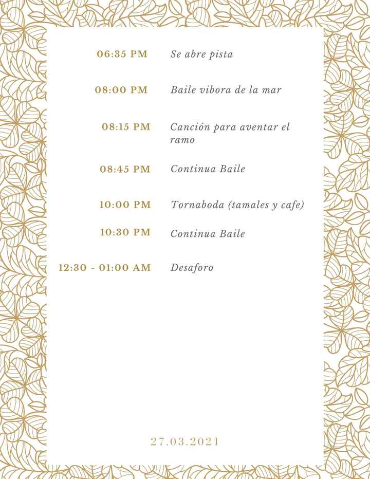 Itinerario en la recepción - 2