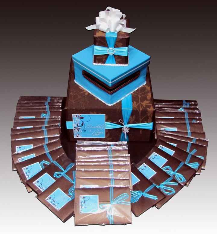 Boda turquesa-chocolate