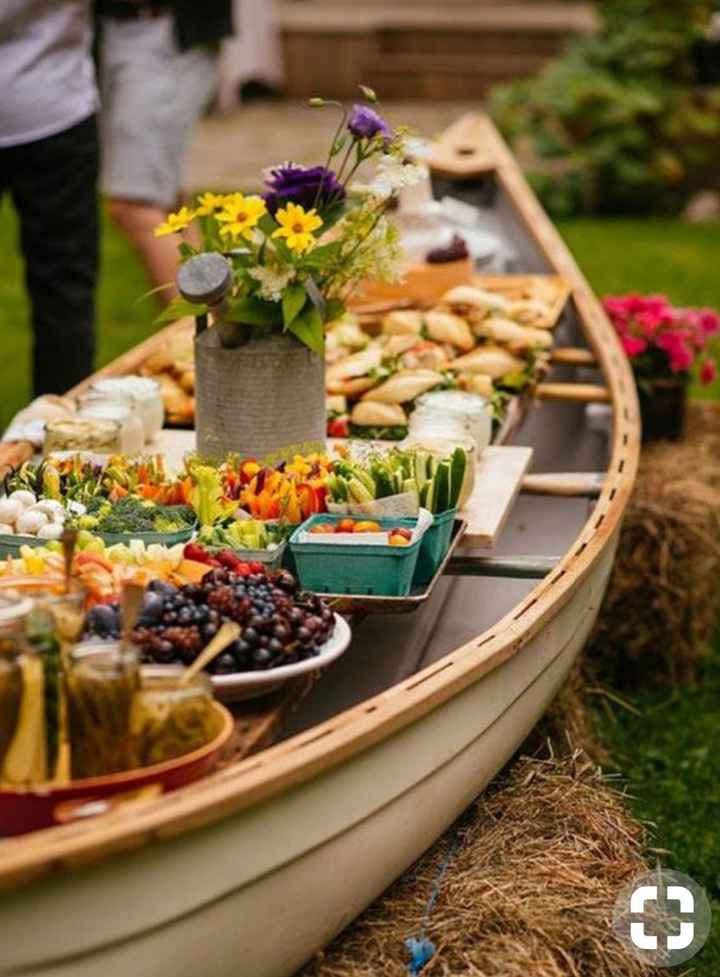 barra de fríos, ensaladas y mariscos