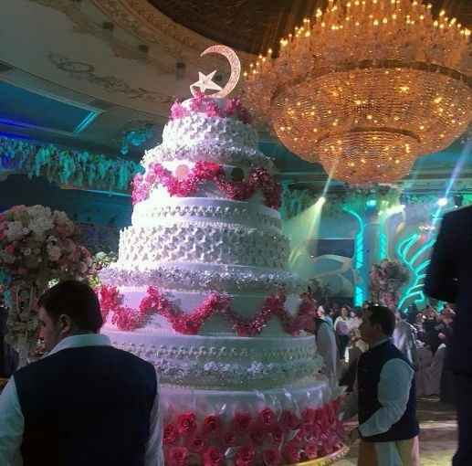 Esta enormidad fue el pastel de bodas...