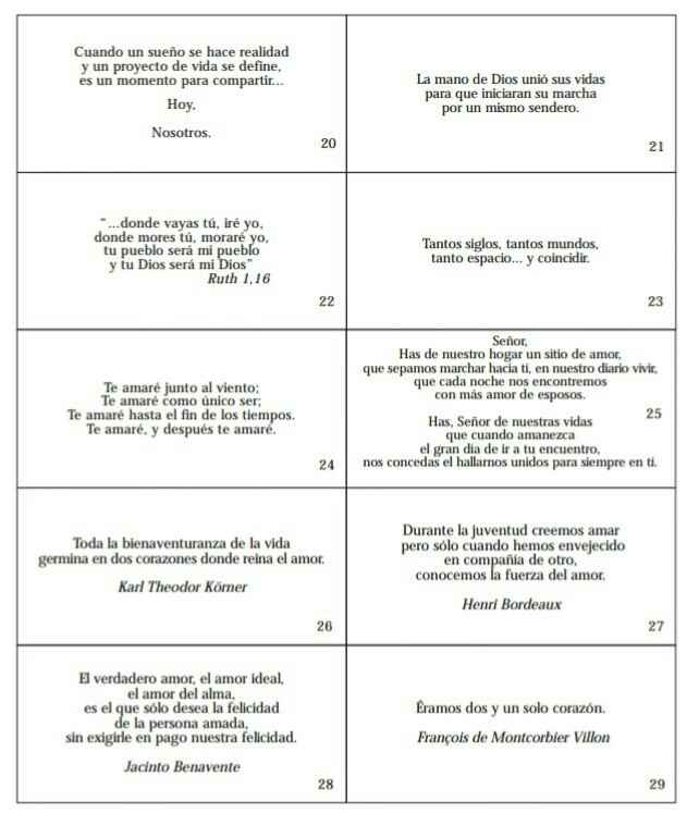 Pensamientos para invitaciones de boda - 2