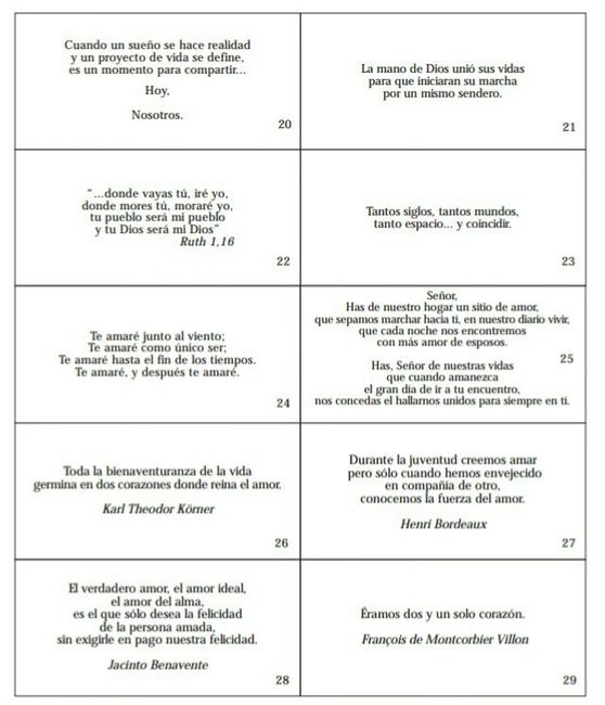 Pensamientos para invitaciones de boda - 2