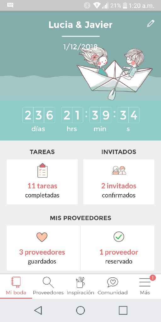 ¿Cuánto falta para que se casen? - 1