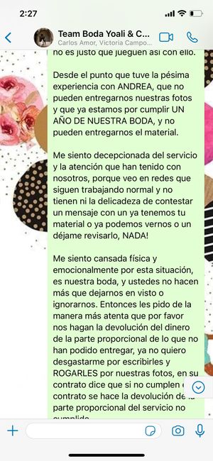 Mala experiencia con vr Wedding Photo & Video - 8