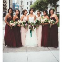 Damas rosa blush y vino - 3