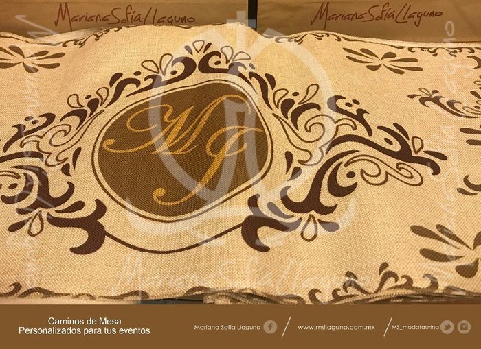 Este es el diseño que hice con nuestro logotipo de boda