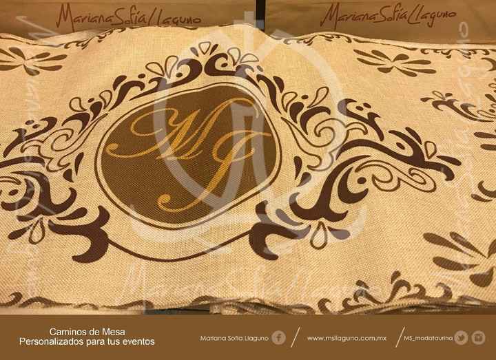 Este es el diseño que hice con nuestro logotipo de boda