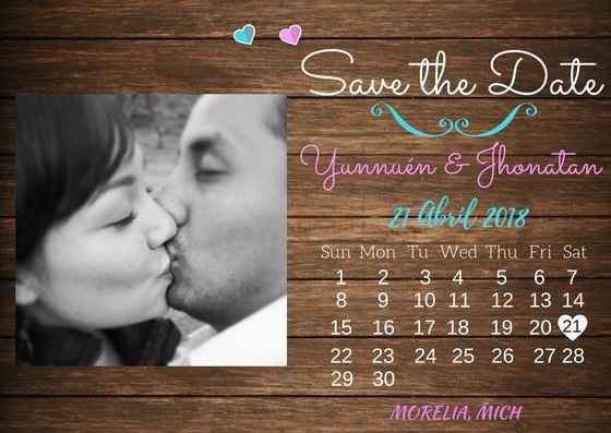 Chicas, les cuento que tenía ganas de hacer una imagen de Save the Date por que aún no nos tomamos l