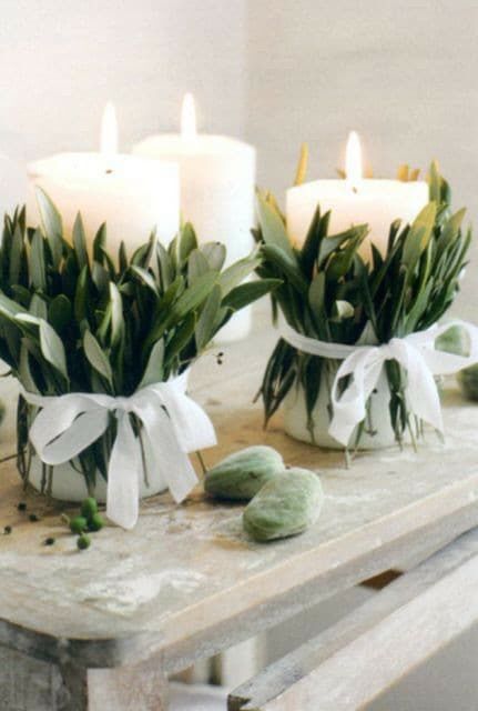 Centros de mesa con velas - 16