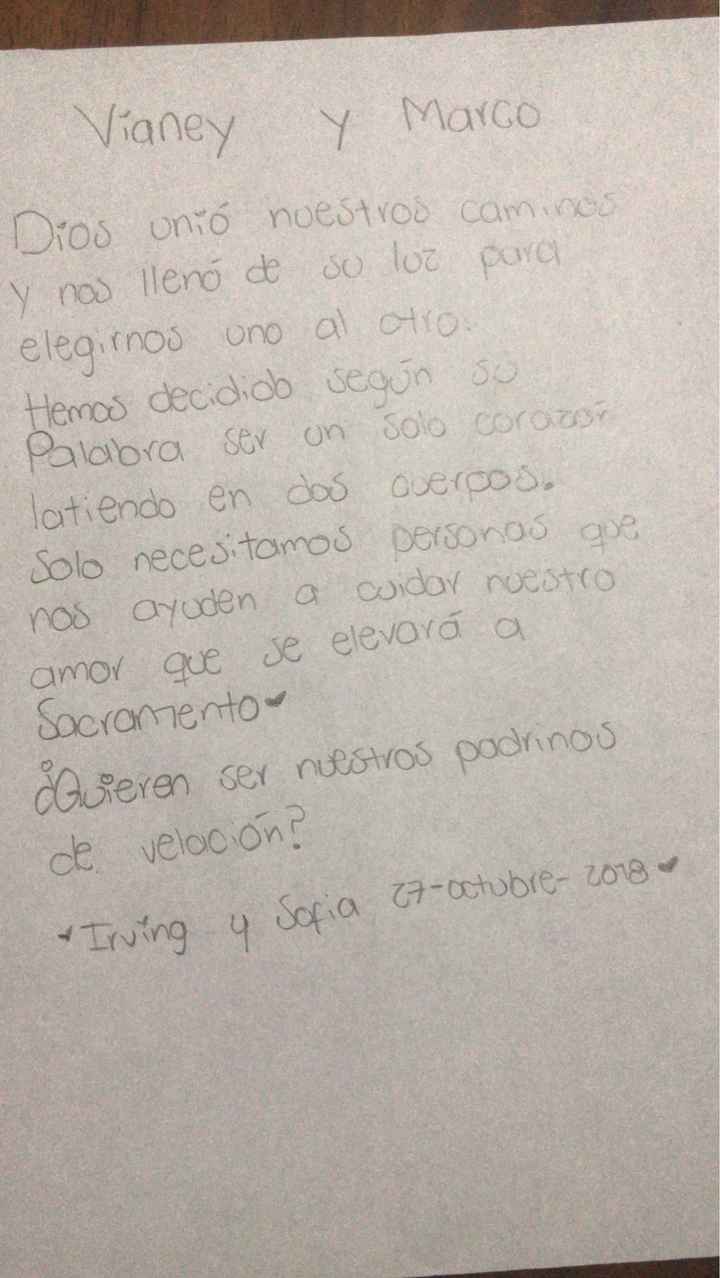Mi texto para padrinos ❤️ - 1