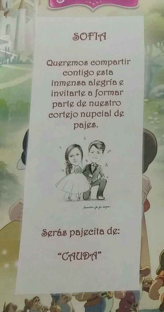 Invitaciones para pajecitos - 2