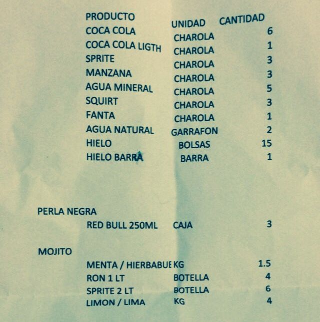 Bebidas cantidad - 1