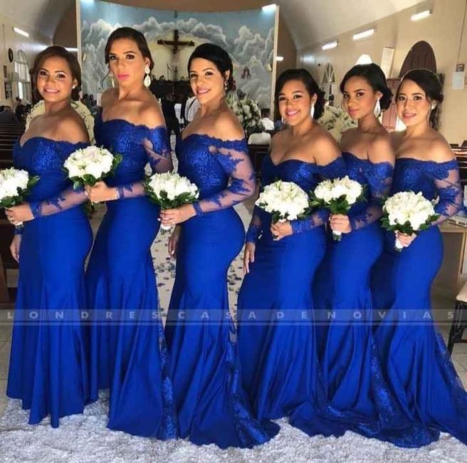 Damas de honor en color azul 💙 25