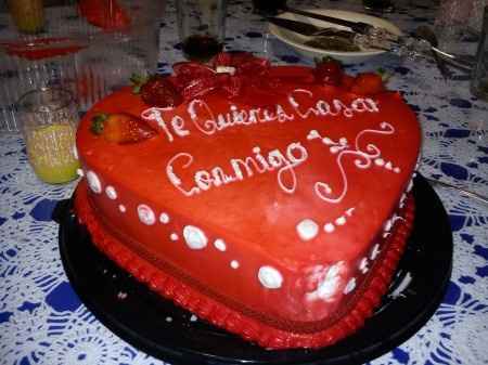 El pastel que lleve el dia en que fui a pedir la mano de mi amor