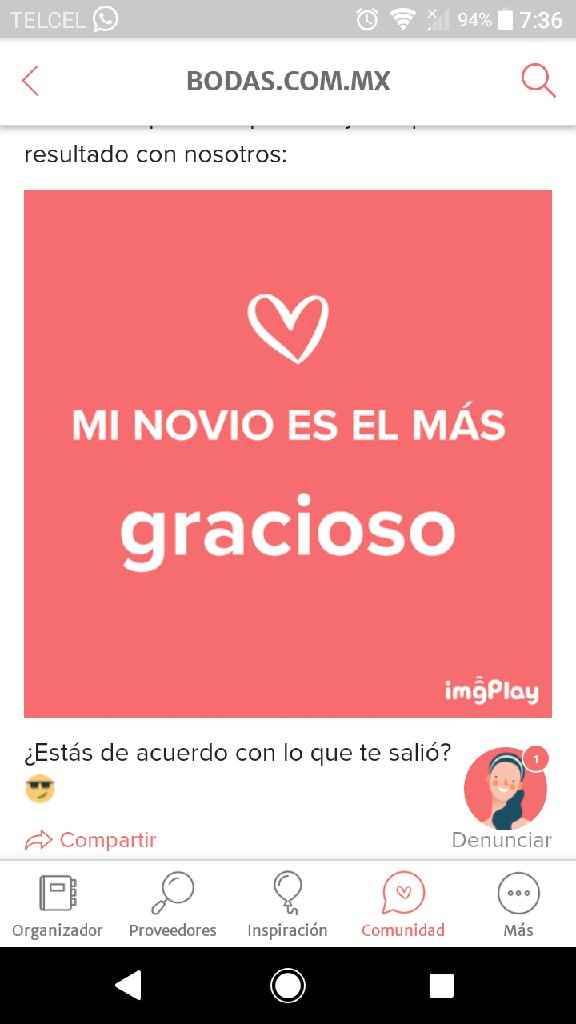 Haz captura de pantalla para descubrir cómo es tu novio - 1