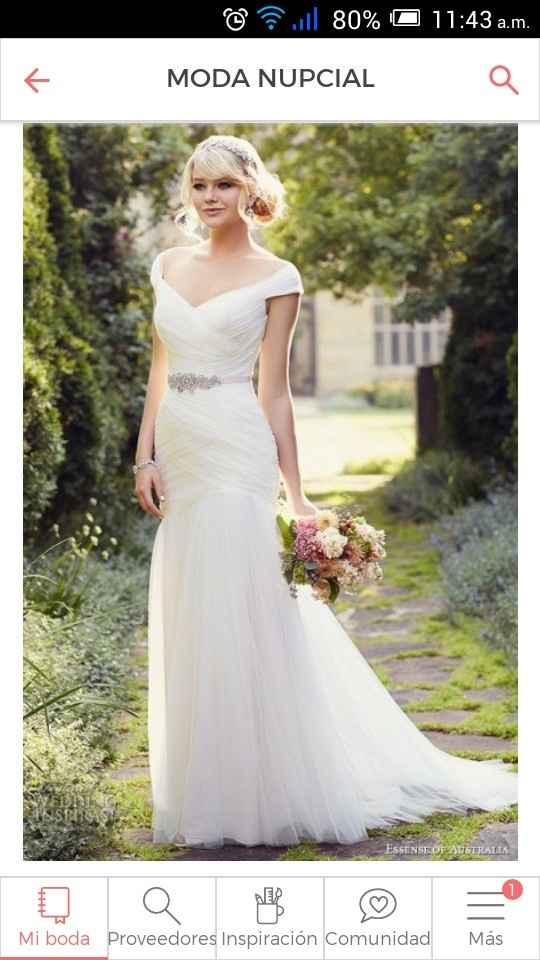 "mi novio me imagina con este look de novia" - 1