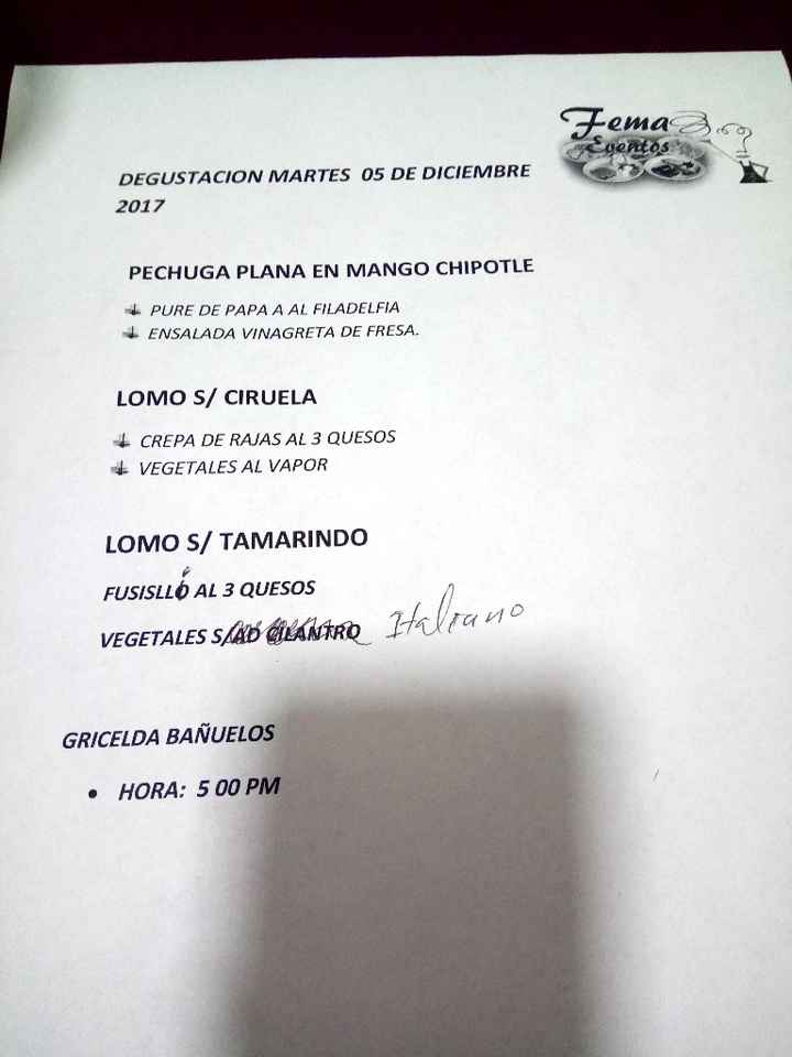  Elegir menú. Check ✔️ - 5