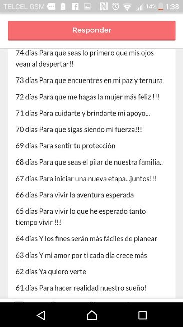 Oficialmente se acabo el día 100 antes de la boda - 5