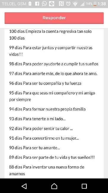 Oficialmente se acabo el día 100 antes de la boda - 7