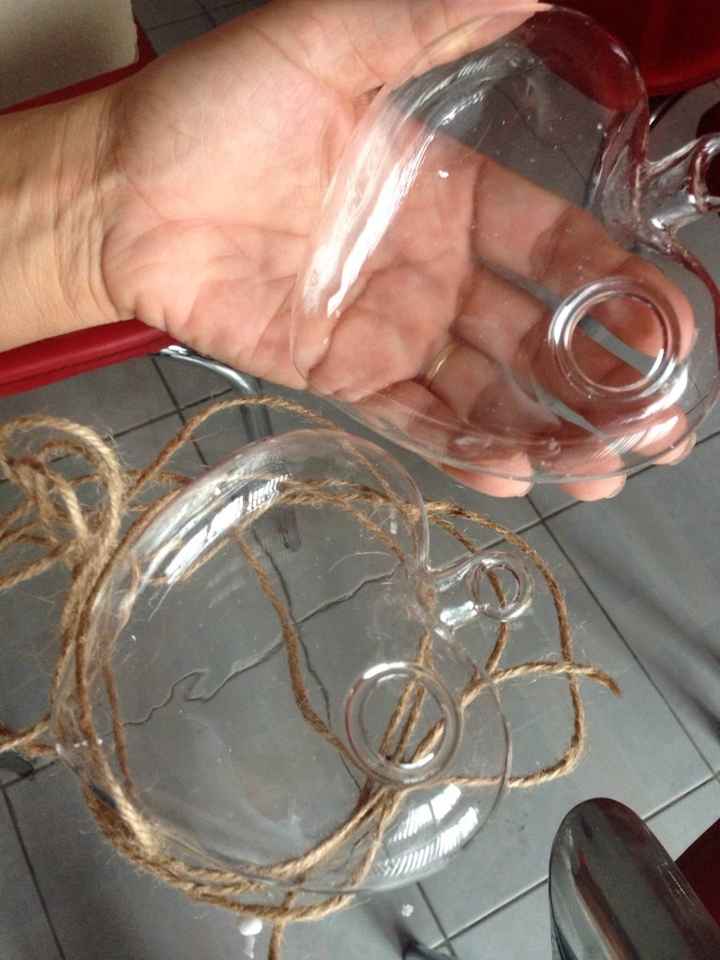 Adornos de corazones de cristal - 2