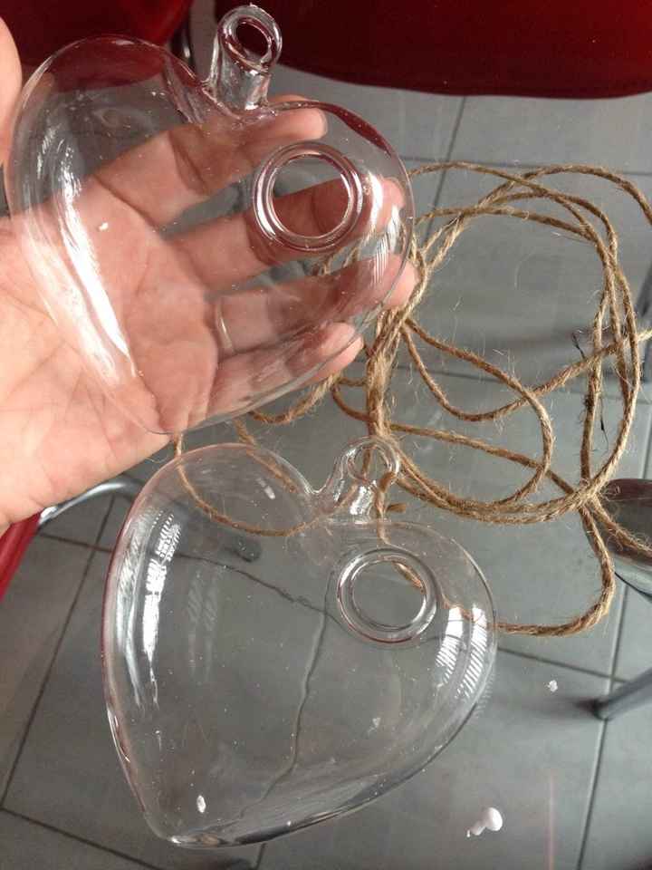 Adornos de corazones de cristal - 3