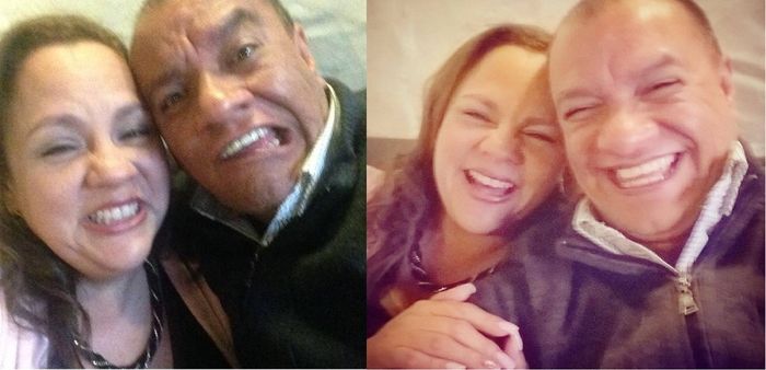 una jugando y la otra es la reacción!!!