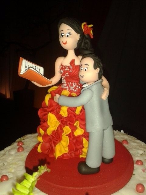 muñecos de pastel de los XV de mi hija