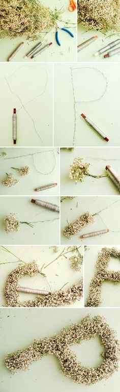 letras con flores naturales