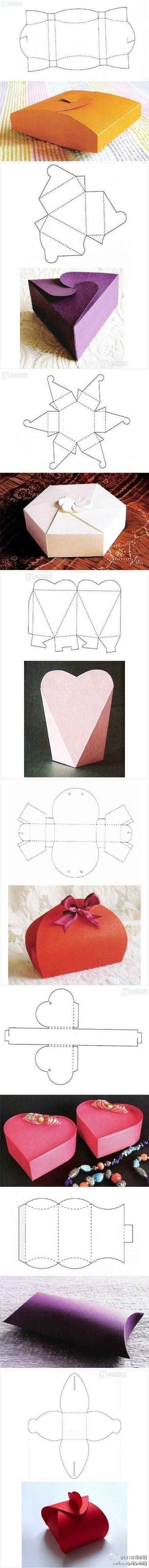 Plantillas de Cajitas para recuerdos