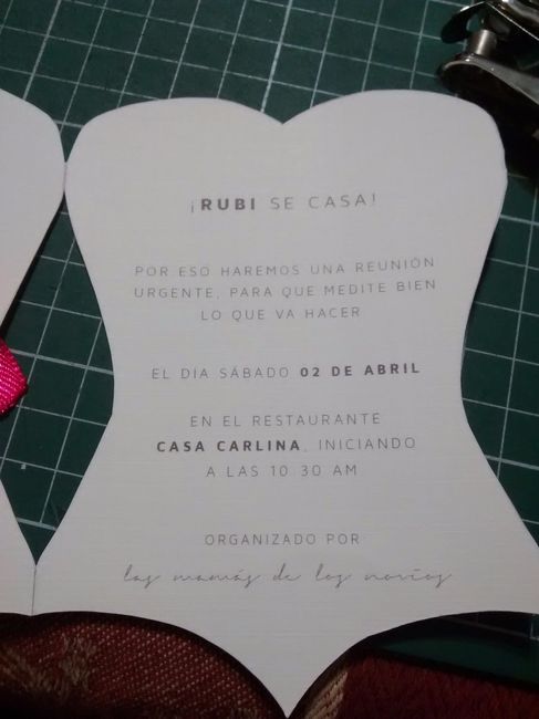 Invitación despedida de soltera