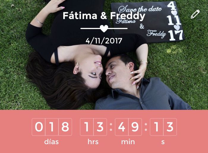  Ya estamos a 18 días!!! 😍😱💖😍👏🏻👰🏻💍🎩 - 1