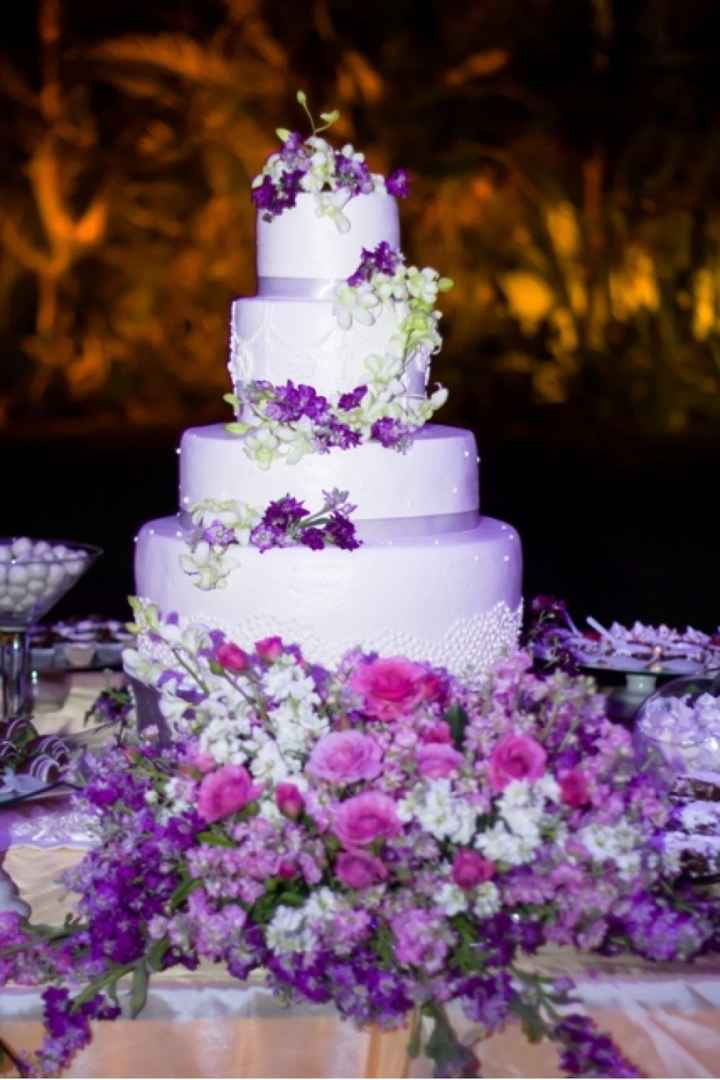 pastel con flores