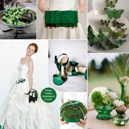 Boda en tono verde esmeralda 