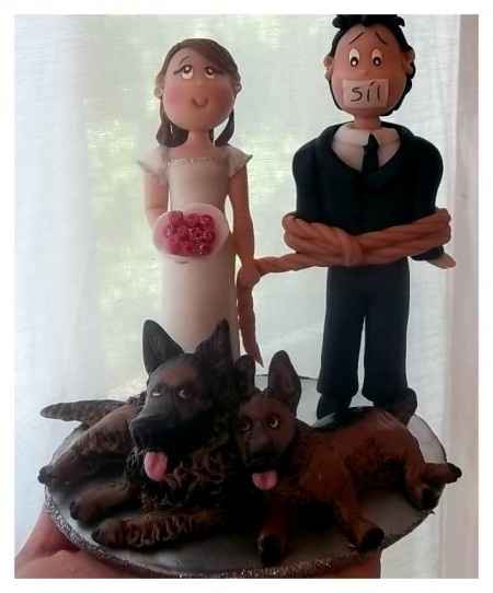 muñecos para pastel con mascota